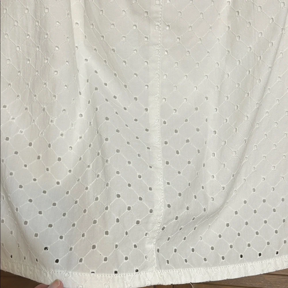 Croft & Barrow White Cotton Eyelet Skort Skirt Size 8 - Picture 4 of 6